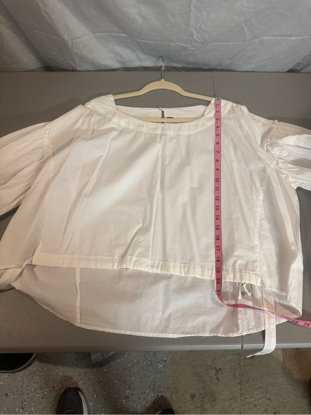 Free People White Peasant Tie-Side Blouse - Picture 4 of 5